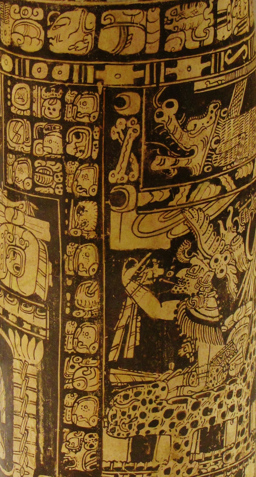 Vase of Seven Gods, Ah Maxam (active mid-late 8th century), ceramic and pigment, 750/800 CE, Late Classic Maya; vicinity of Naranjo, Petén region, Guatemala