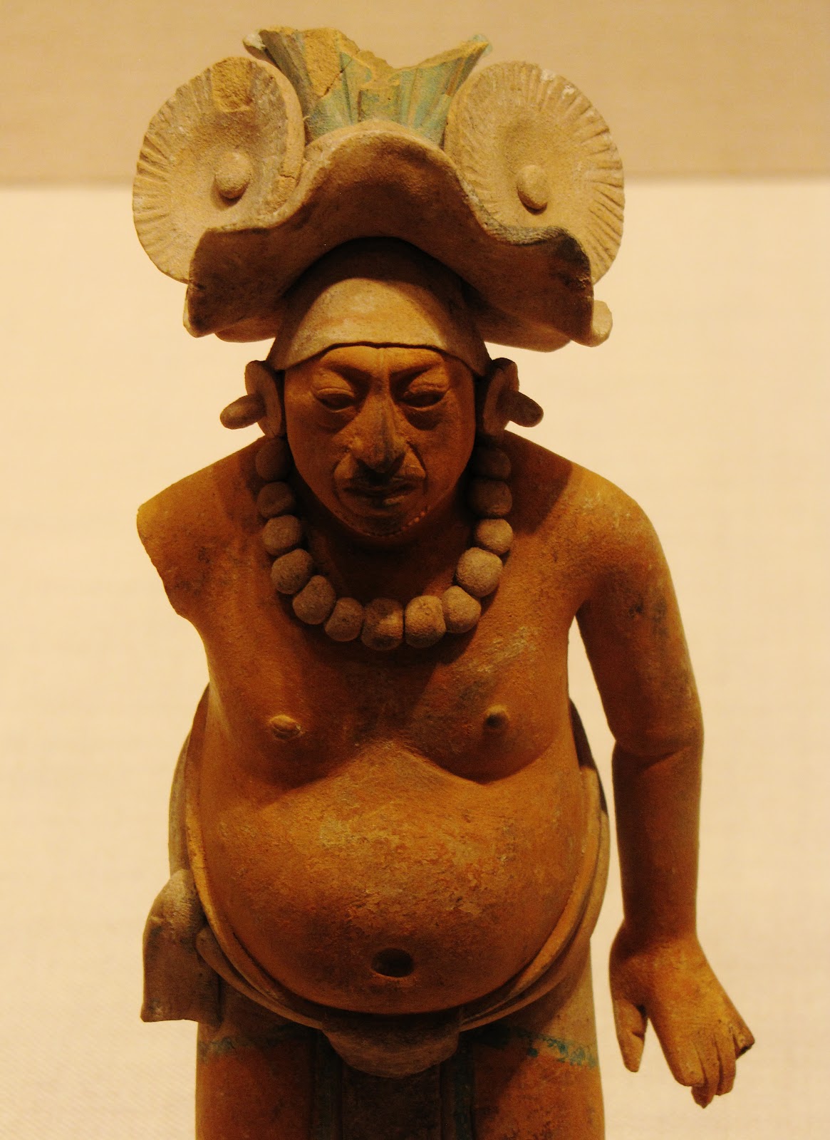 Standing Male Figure, ceramic and pigment, 650/800 CE, Late Classic Maya, Jaina; Campeche or Yucatán, Mexico