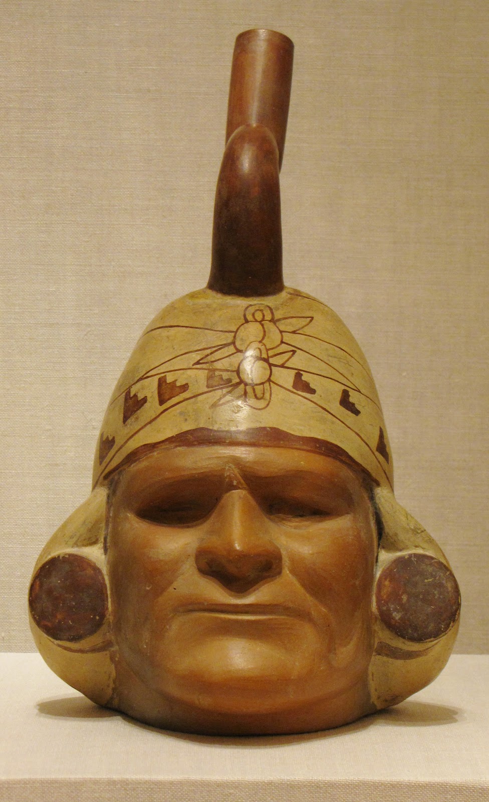 Portrait Vessel of a Ruler, ceramic and pigment, 100 BCE/500 CE, Moche; North coast, Peru