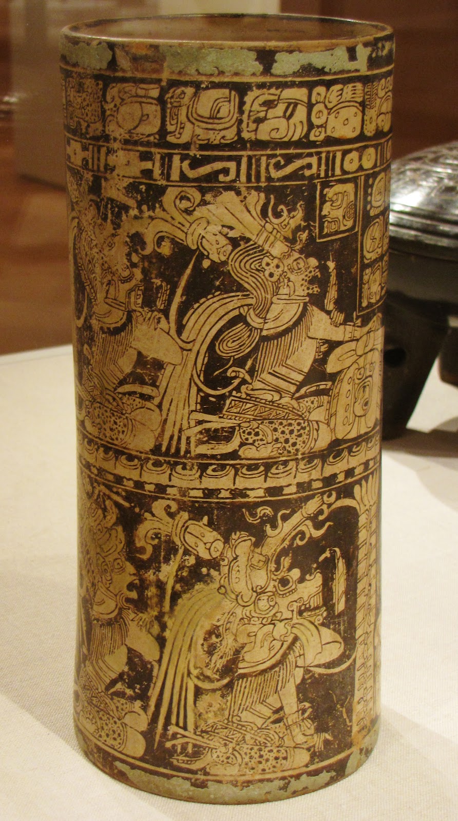 Vase of Seven Gods, Ah Maxam (active mid-late 8th century), ceramic and pigment, 750/800 CE, Late Classic Maya; vicinity of Naranjo, Petén region, Guatemala