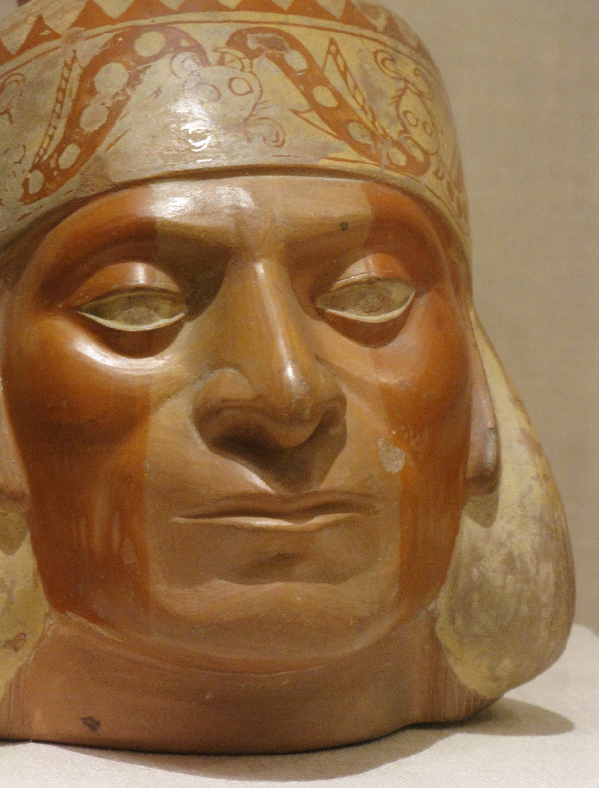 Portrait Vessel of a Ruler, ceramic and pigment, 100 BCE/500 CE, Moche; North coast, Peru