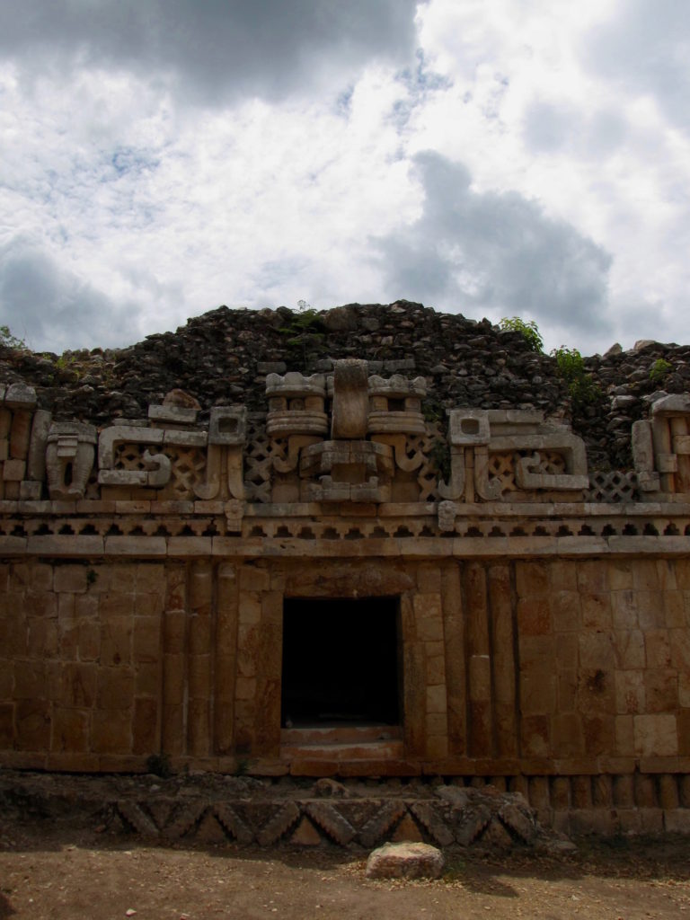 Labna palace detail with warrior and Chaac by RM